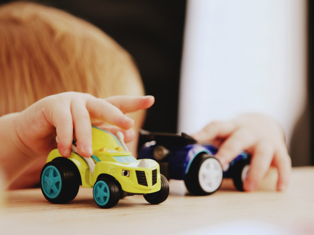 Child participating in play based learning