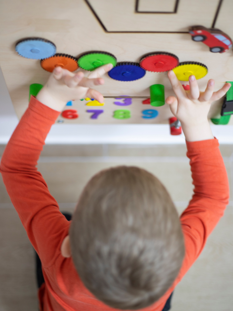 Child playing during an ABA session