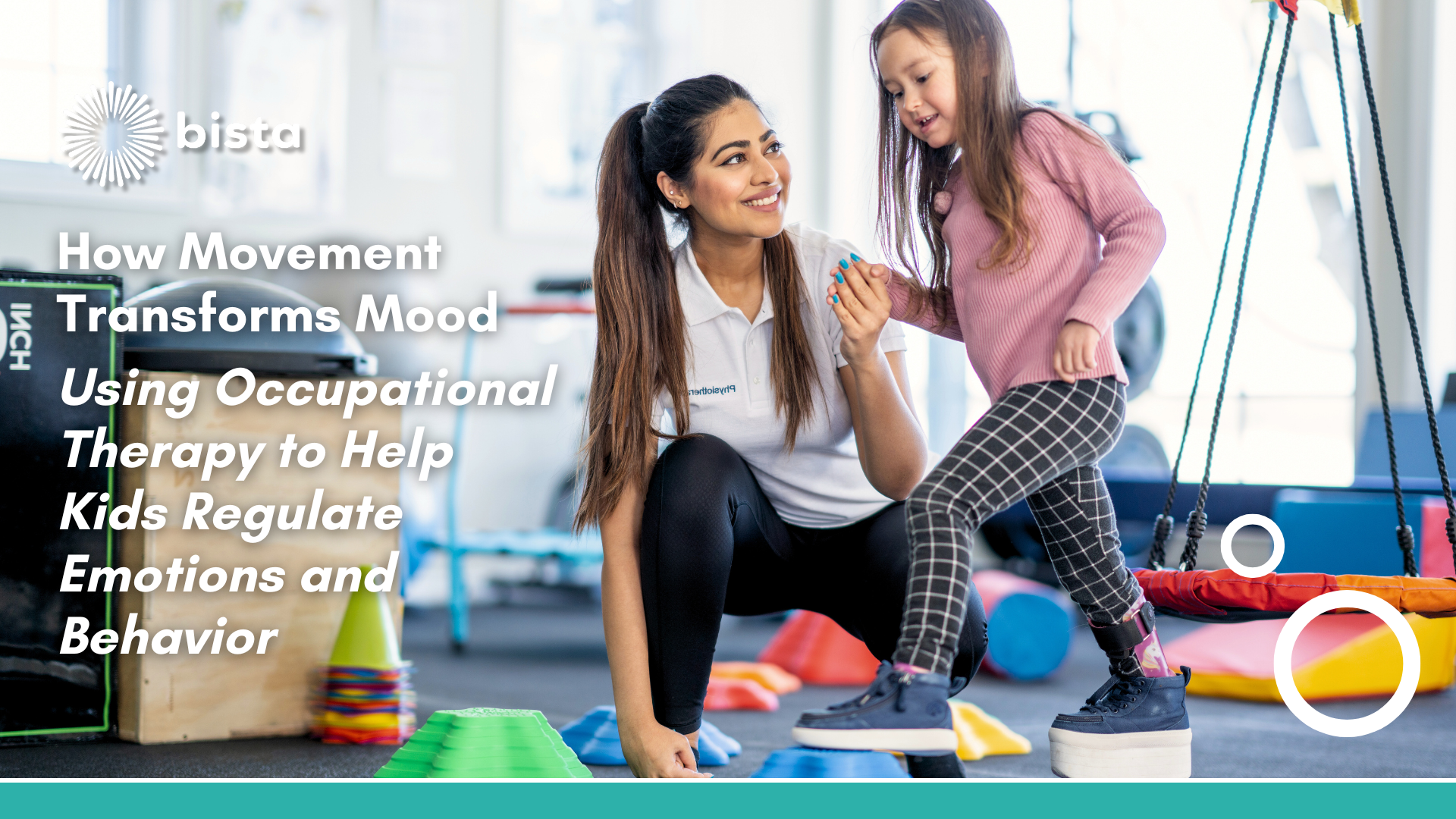 Occupational therapist working with child who has autism. This work is helping child regulate her emotions