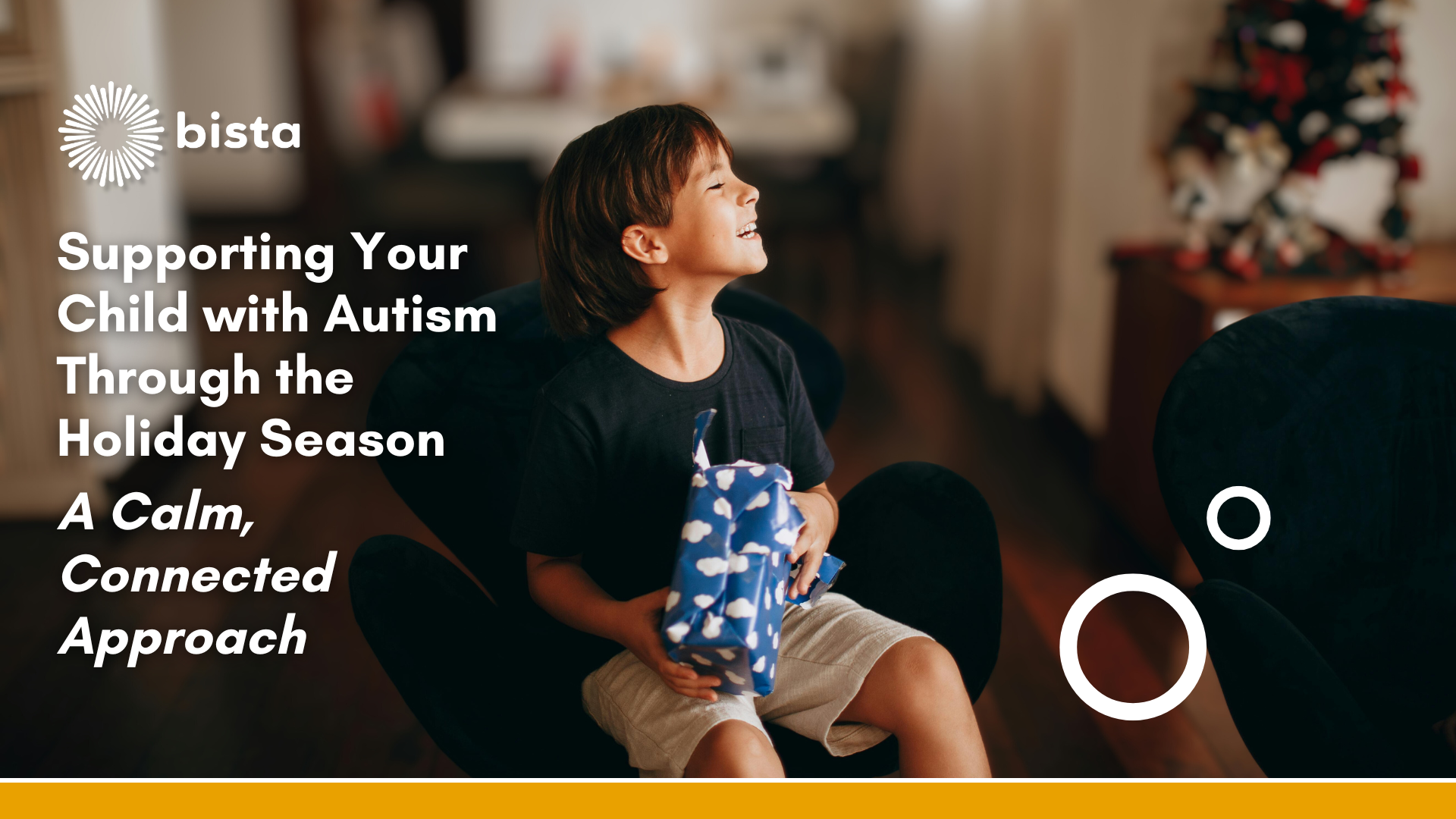 child with autism opening present